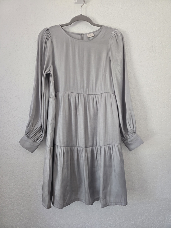 a new day Dresses & Skirts - a new day Light Gray Tiered Midi Dress